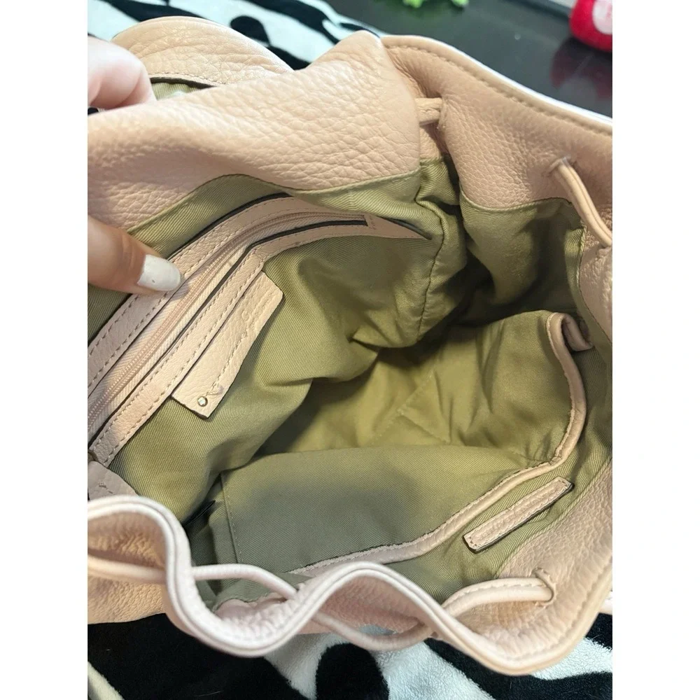 G.I.L.I Blush Pink Leather‎ Convertible Backpack